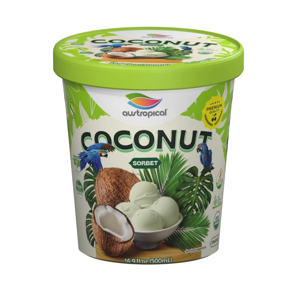 Coconut sorbet tub