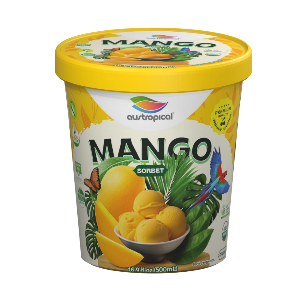 Mango sorbet tub
